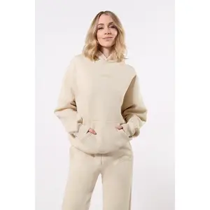 Birdiebee "Legend" Signature Unisex Oversized Pullover Hoodie Long Sleeve Fleece with Kangaroo Pocket Casual Minimalist Autumn Medium Length Plain Pattern