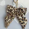 Leopard Print Bow Charms for Phone Cases, Cute Animal Pattern Accessory for Women & Girls, Vintage Style Aesthetic Keychain for Purses, Keychain for Bags