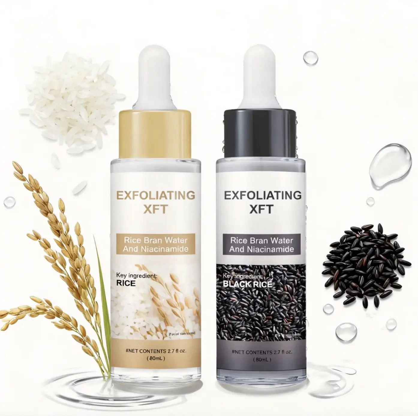 Peel Shot Glow Rice Ampoule Duo - Peel Shot Gentle Exfoliator for Glowing, Smooth Skin | Blackhead Whitehead Care | Korean skincare