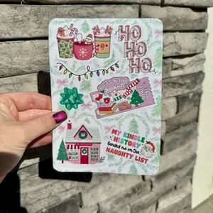 Bookish Christmas Kindle Clear Case Insert