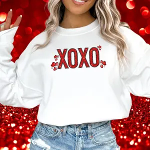 XOXO Faux Glitter DTF Transfer Sheet