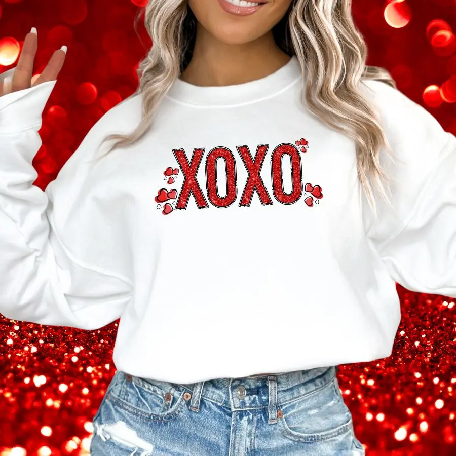 XOXO Faux Glitter DTF Transfer Sheet