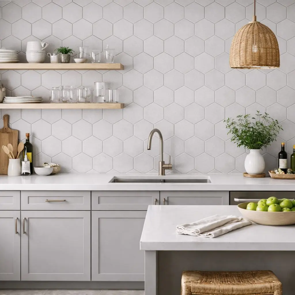 Venice Gris 5x6 Hexagon Matte Porcelain Tile