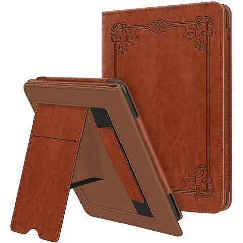 Fintie Synthetic Leather Case for 6.8-Inch Kindle Paperwhite (11th Gen) & Signature Edition E-Reader, Handheld Cover with Foldable Stand, Built-In Card Slot, Magnetic Closure, Scratch-Resistant Interior for Protection, 1-Hand & Hands-Free Reading