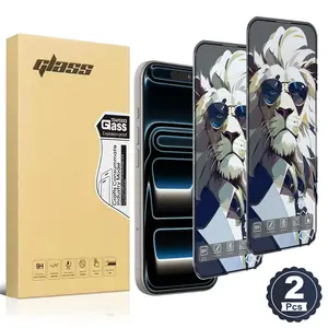 Tough Screen Protector for iPhone, High Hardness Tempered Glass, Powerful Scratch Protection, Strong Impact Resistance, Easy Installation Kit Included,  2-Pack