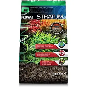 12694 Plant and Shrimp Stratum for Freshwater Aquariums, 8.8 lbs - Premium Substrate for Enhanced Plant Growth, Ideal for Neutral to Slightly Acidic pH Levels