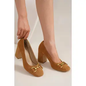 PALMER-05 Classic Block Heel Pointed Pumps