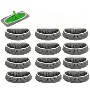 3/4/6/7/8/12 Pieces of Grey Steam Mop Cloth, Efficient Dust Removal, Wear-resistant and Durable, Suitable for Cleaning Family Study Rooms and Bedrooms