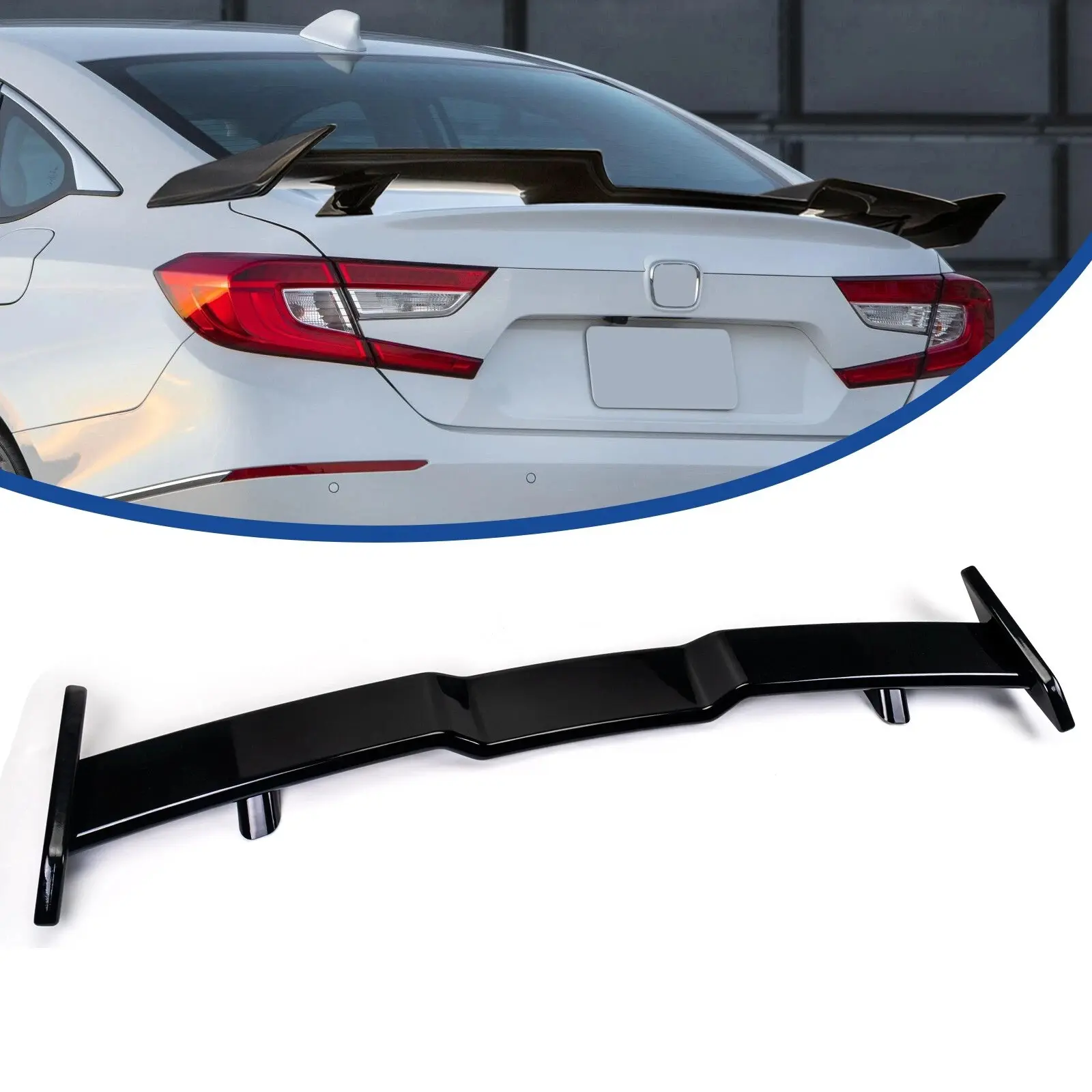 TRD Style Sporty Automotive Replacement Trunk Lip Spoiler for Toyota Camry 2018-2023, Glossy Black Durable ABS Rear Trunk Wing, Easy-Install Car Accessories with Adhesion Promoter, Wind Resistance Reduction
