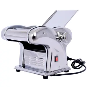 Hardware Electric Pasta Maker Noodle Maker Pasta Making Machine Dough Roller Cutter Thickness Adjustable Stainless Steel US 110V 135w  3 Blades Type 2.5mm Round+4mm Flat+9mm Wide Noodle