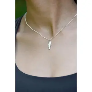 CC Sport Silver Track and Field Winged Shoe Charm Necklace