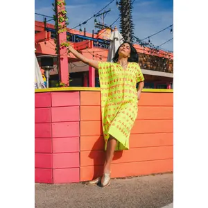 Neon Sea + Sun Long Caftan