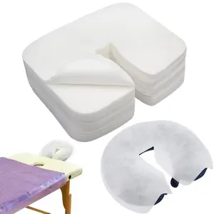 300PCS Disposable Covers, Ultra-soft Massage Face Cloths with U-shaped Hole, Luxurious Non-stick Massage Face Masks, Headrest Covers for Massage Tables and Massage Chairs