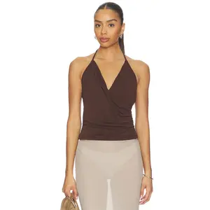 Geel Julian Halter Top in Americano