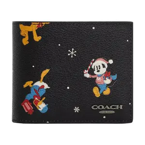 COACH x Disney 3-in-1 Wallet with Pattern Print and Logo Compartment in Coated Canvas for Women