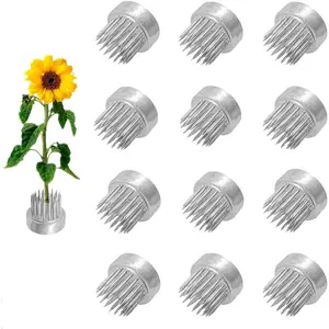 12 pcs 23 mm (0.9 inch) mini flower frog stainless steel pin floral arranger for Japanese ikebana small vase table number holder