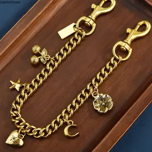 Sakura Flower Bag Chain, Elegant Replacement Chain Strap, Trendy Floral Bag Pendant, Minimalist Plain Design, Versatile All Season Accessory, Stylish Decor for Women Daily Outfit