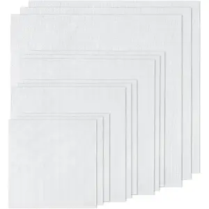 12 PCS 14 Count Aida Cloth, 4 Sizes White Cross Stitch Fabric for Craft Embroidery, Ideal for Embroidery Beginner Needlework Cross Stitch (5.9 to 11.8inch)