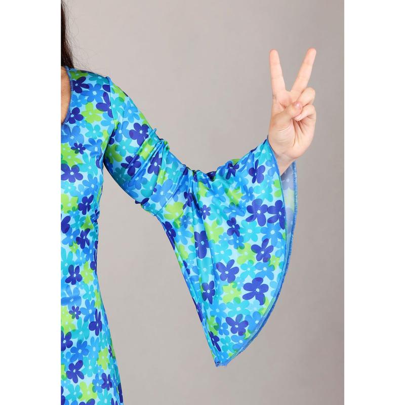 Women's Wild Flower 70s Disco Dress Costume