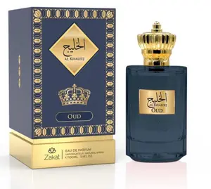 Zakat | Al Khaleej Oud EDP - Men and Women Parfum - 3.4 oz (100ml) - Woody - Amber Fragrance - Blue bottle - Gold Top