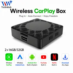 Trolinktek Turn Your Car Into a Smart Entertainment Hub | Android 10 AI Box | Wireless CarPlay Android Auto | Watch Videos Download Apps GPS Navigation