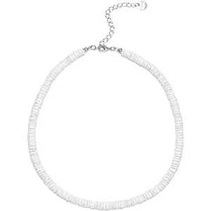 Shell Necklace, Puka Shell Necklace for Men Women Smooth Seashell Choker Summer Beach Surfer