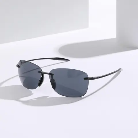 Unisex Fashion Glasses, Uv400 Protection, Classic Frameless Square Design, Casual Style, All Seasons Wear, Daily Use, Driving, Sports, Trendy Casual Sunglasses, Trendy Styling Sunglasses