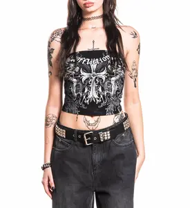 Affliction Women's Tank/Top T-shirt Jump Tube Top