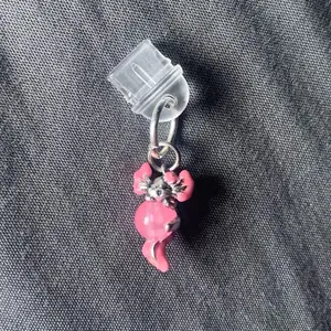 Glow-in-the-Dark Pink and Silver Axolotl Dust Plug Charm for Phones Electronics Unique Accessory