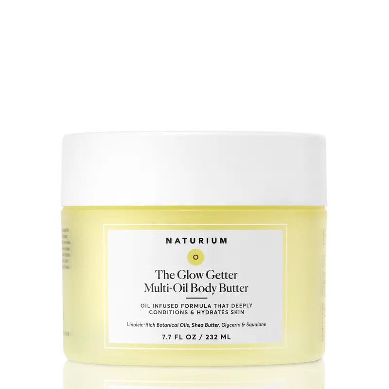 Naturium The Glow Getter Multi-Oil Body Butter - Shea Butter and Glycerin Moisturizer, Vanilla and Coconut Scent (7.7 FL OZ)