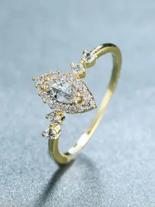 Fashion Elegant Artificial Crystal & Rhinestone Decorated Ring, Pave Engagement Ring, Casual Jewelry for Women & Men, Trendy All-match & Exquisite Jewelry for Party, Daily Clothing Decor, Unisex, Fashion Rings