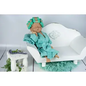 Newborn Curlers Wig - Green/Light Hair
