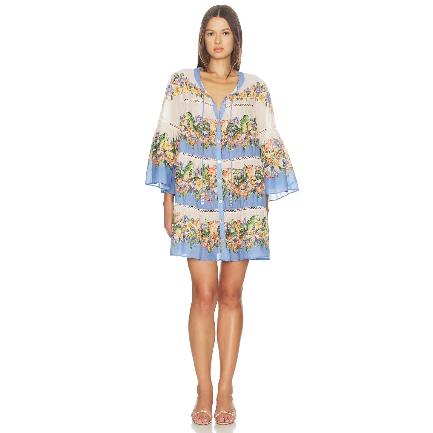 FARM Rio Mini Dress in Hilo Stripes Light Blush