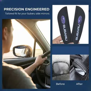 Subaru Rearview Mirror Rain Shield Set, Enhances Safety & Vehicle Aesthetics, Fits Forester, Outback, Xv, Impreza Models