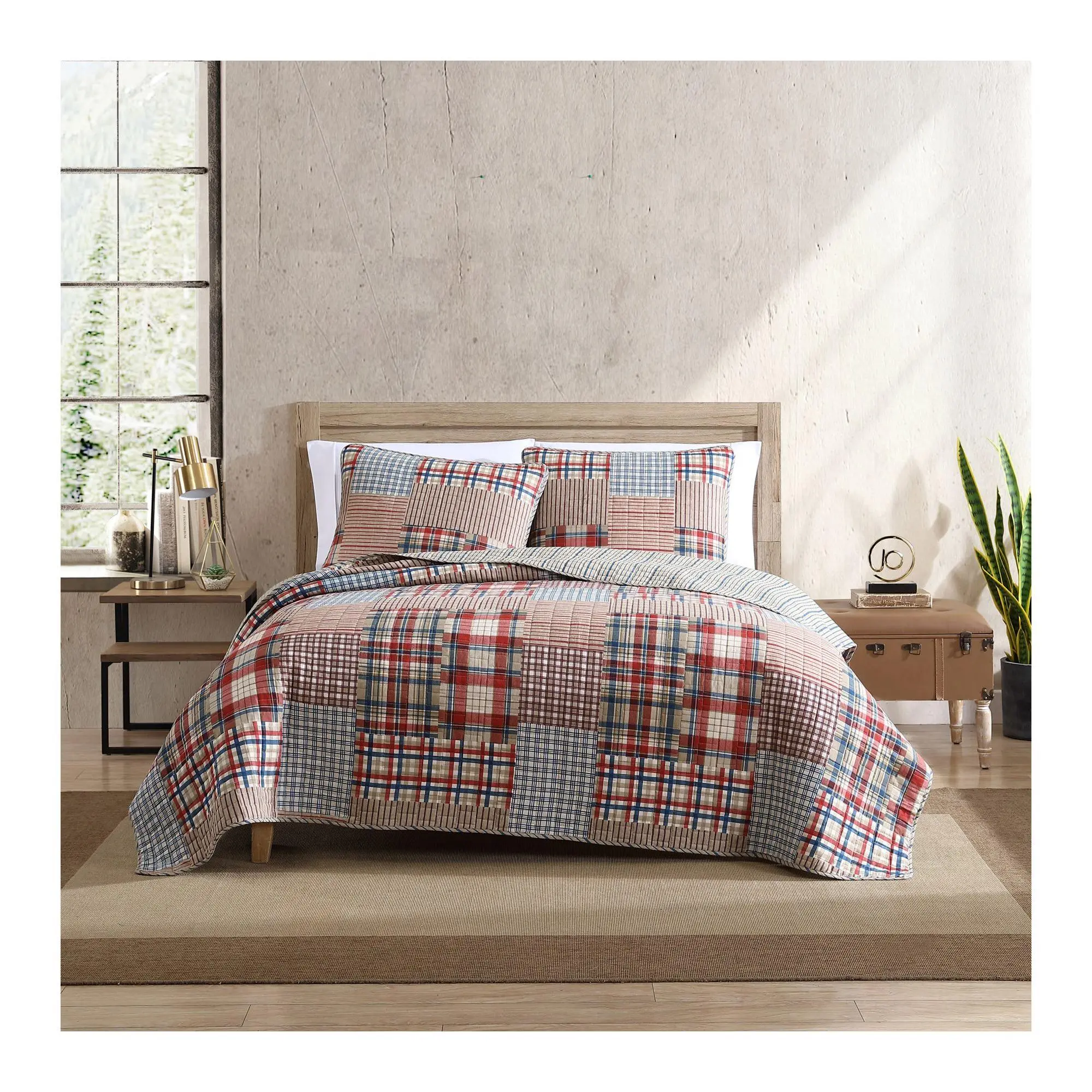 Eddie Bauer Hawthorne Brown Twin Quilt Sham Set