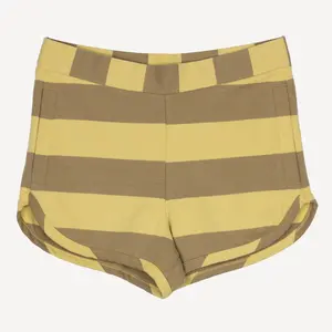 Womens Stripe Dolphin Shorts - Raffia / Kelp