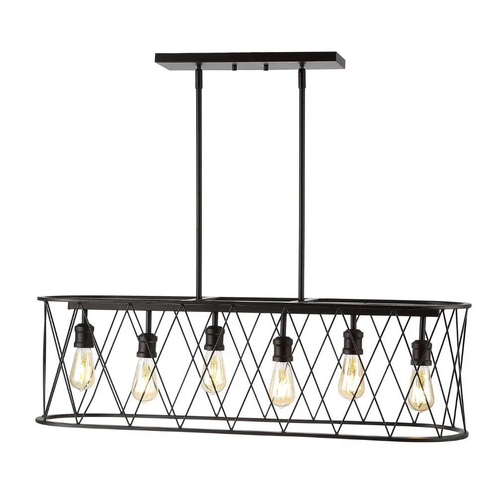 JONATHAN Y Fontaine Bohemian Adjustable Greige Glass LED Pendant - Modern Farmhouse Lighting for Dining Table, Rustic Kitchen, Industrial Interior Design, Kitchen Island, Decorative Lights