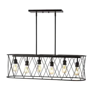 JONATHAN Y Fontaine Bohemian Adjustable Greige Glass LED Pendant; for Living Room,Bedroom, Kitchen, Office