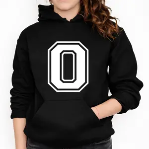 Stylish Letter O Varsity Hoodie – Long Sleeve Monogram Alphabet Sweatshirt