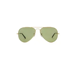 Ray-Ban Aviator Large Metal Sunglasses in Green & Gold