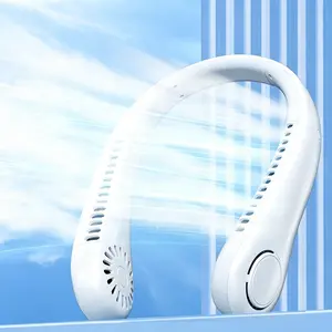 Bladeless Neck Cooling Fan, USB Rechargeable Turbo Quiet Wearable Mini Size Fan for Outdoor & Daily Use,summervibes outdoorfun