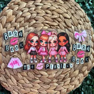 Mean Girls UVDTF CUP WRAP with Burn Book The Plastics Design for Unique Decor