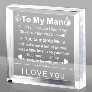 To My Man Gift for Him, Anniversary Birthday Gifts for Boyfriend, I Love You Gift for Him, Fiancé Husband Keepsake, Engagement Wedding, Acrylic Photo Plaque