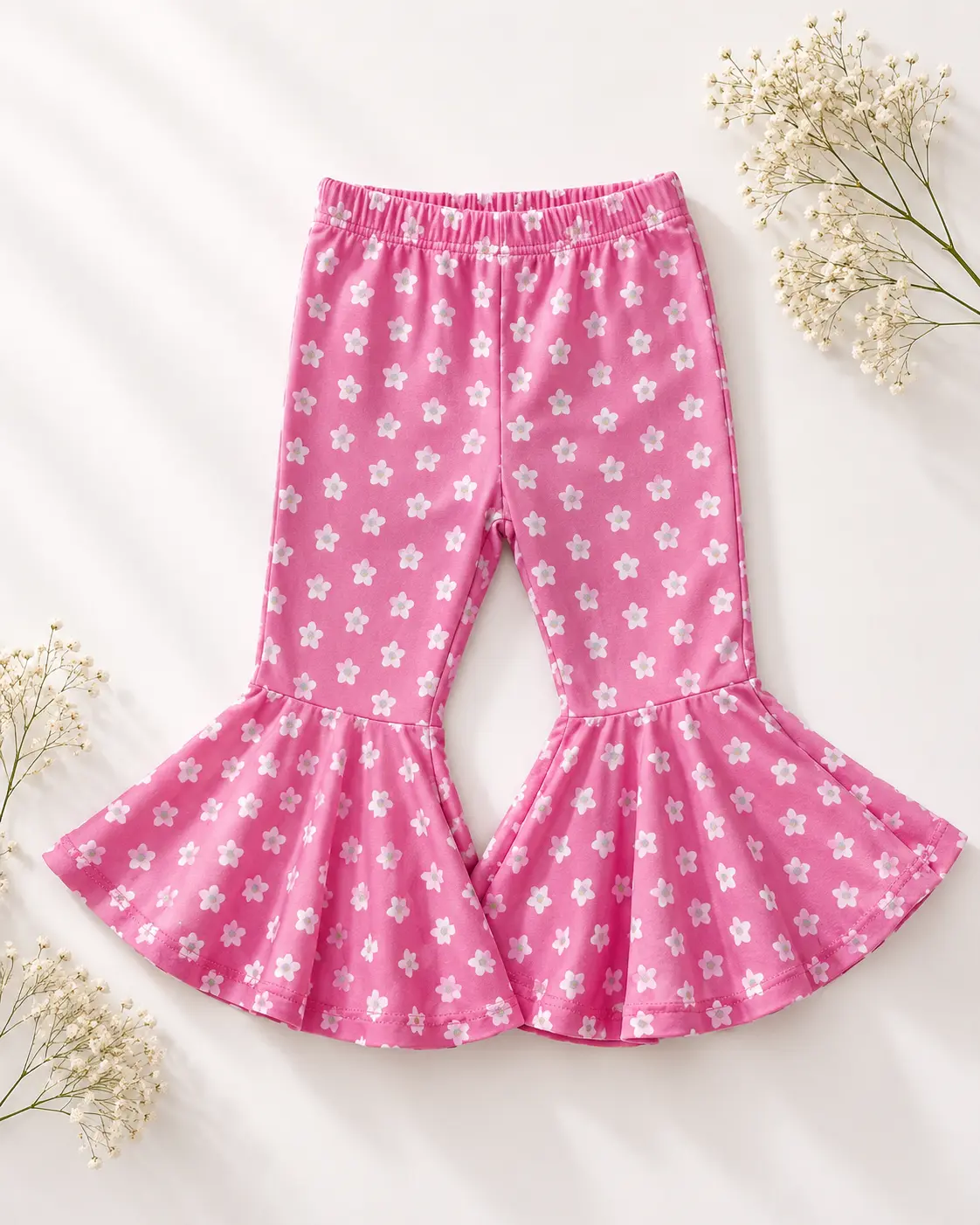 Keely Exaggerated Bell Bottoms - Daisy Pop