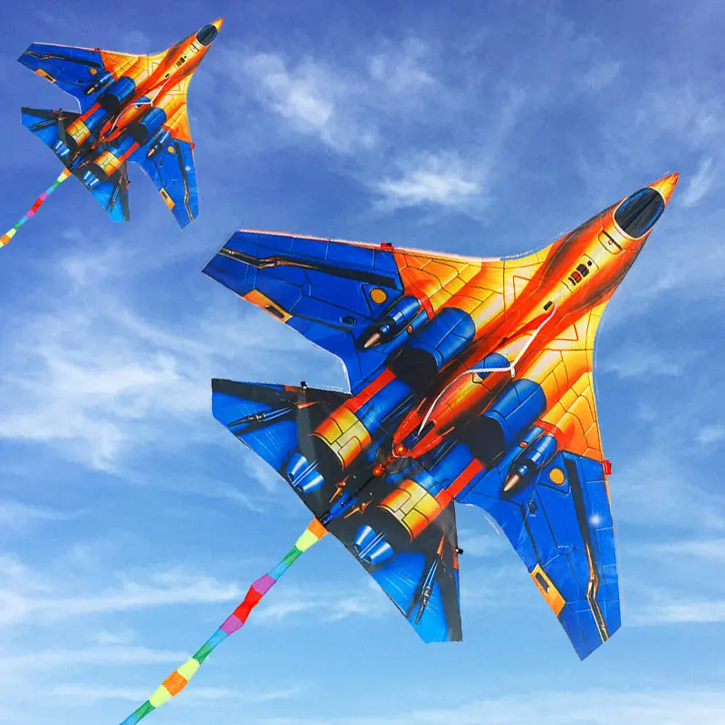Unisex Satin Cloth Kites (Airplane, Warship, Fighter Jet Designs) - Wind Resistant, Easy to Fly in a Breeze, Ages 12+, Outdoor Beach/Park Game & Relaxation Supplies, Creative Gift