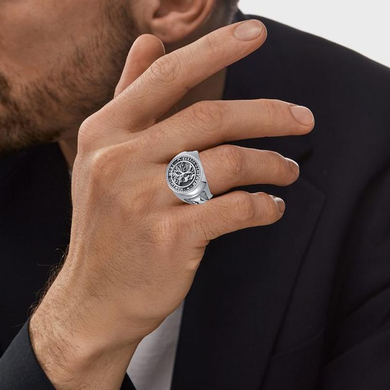 MEIDERBO Jewelry Memento Mori Ring for Men 925 Sterling Silver Tree of Life Ring Gothic Skull Memento Vivere Ring Amulet Jewelry Gifts MEIDERBO Jewelry Memento Mori Ring for Men 925 Sterling Silver Tree of Life Ring Gothic Skull Memento Vivere Ring Amulet Jewelry Gifts