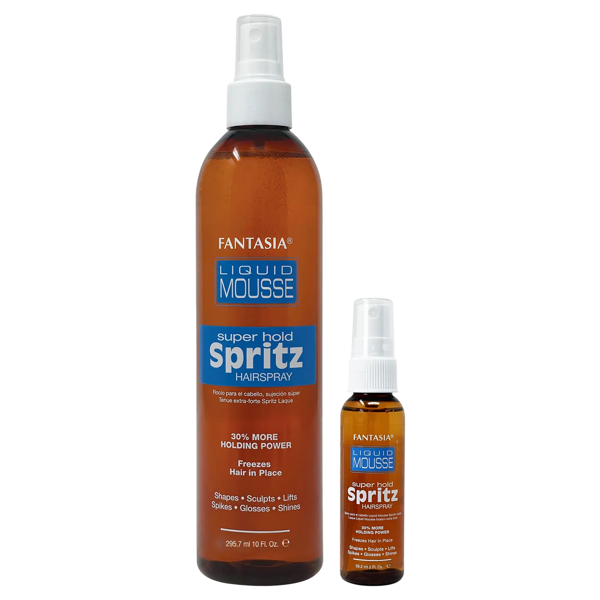 Fantasia IC Super Hold Spritz Bundle Super Stiff Spritz 2oz + Super Hold Hair Spray 10oz