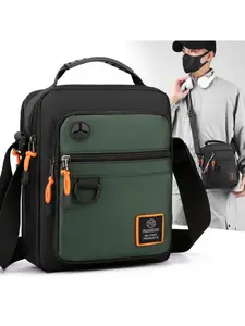 Sleek Portable Crossbody Bag with Headphone Jack, 4 Colors Available, Ideal for Daily Commute & Travel