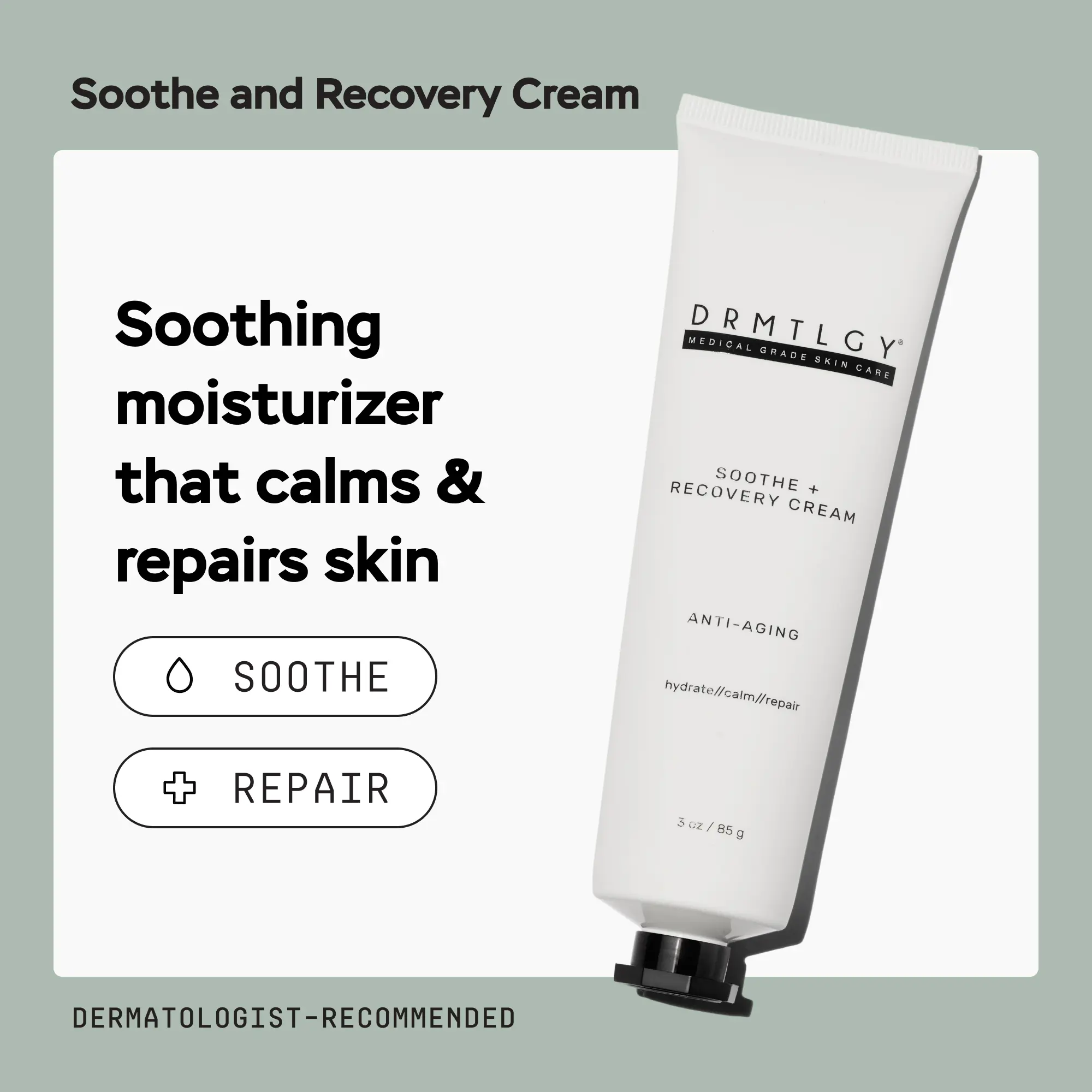 DRMTLGY Soothe and Recovery Cream 3 oz with Cactus Extract DRMTLGY Soothe and Recovery Cream 3 oz with Cactus Extract