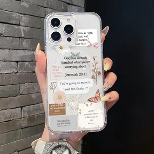 Magnetic Compatible Case for iPhone 17 16 E Pro Max 15 Plus 14 13 12 11 XS XR, Floral Bible Verses Collage Aesthetic Print | Shockproof, Silicone, Lightweight, Scratch Resistant, and Trendy Protection